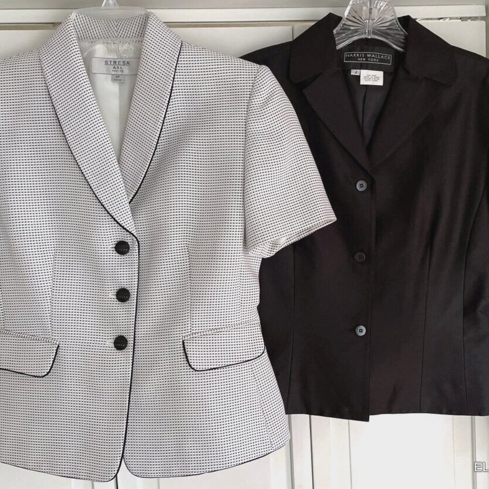 Stresa ASL Petites Blazer Jacket Size 4P & Harry Wallace Silk LS Jacket Bundle 2